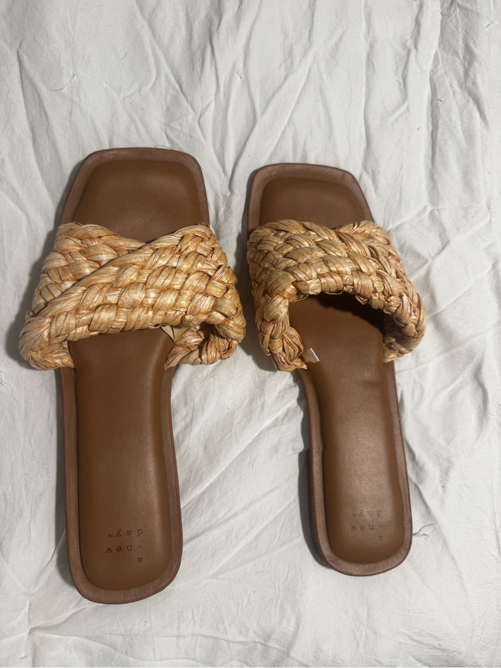 a new day Woven Strap Slide Sandals Tan